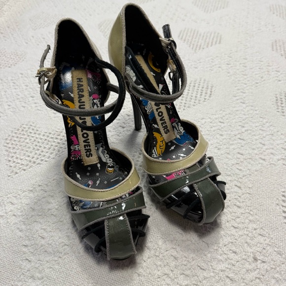 Harajuku Lovers Heels Women’s Gwen Stefani Strappy Stiletto Heel (6 1/2?… - Picture 1 of 13